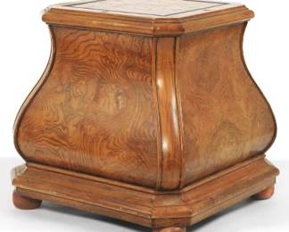 Burlwood Baroque Style Pedestal 
