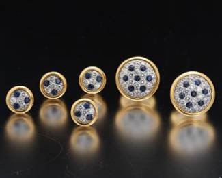 Gentlemans Sapphire, and Diamond Dress Set 