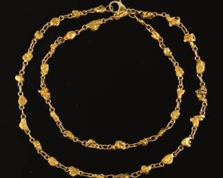 Alaskan Gold Nuggets Necklace 