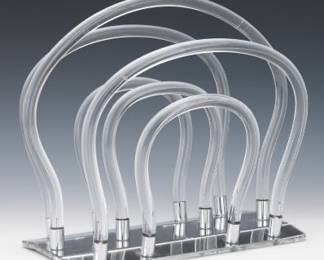 Dorothy Thorpe Lucite Magazine Stand 