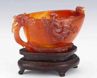 Chinese Carved Carnelian Vessel