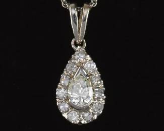 Ladies Diamond Pendant on Chain 