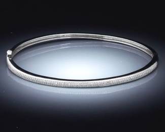 Ladies Gold and Diamond Bangle 