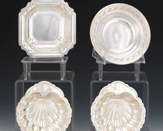 Four Sterling Dishes