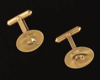 A Pair of Gold Cufflinks 