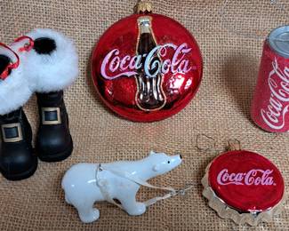 COKE COCA COLA ORNAMENTS LOT