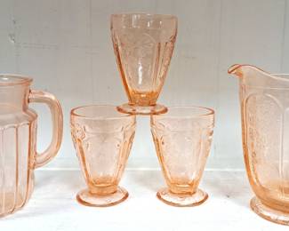 PINK DEPRESSION GLASS LOT