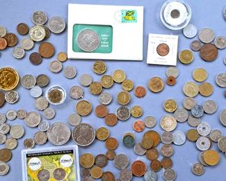VINTAGE FOREIGN COIN LOT