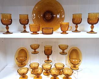 AMBER INDIANA GLASS LOT