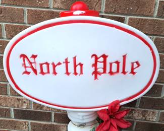 45" TALL BLOW MOLD NORTH POLE CHRISTMAS