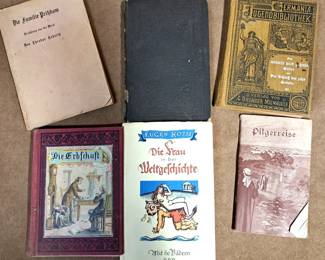 ANTIQUE GERMAN BOOKS LOT