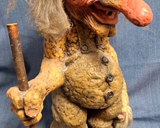 CHARMING NORWEGIAN TROLL OLD MAN STATUE 16" T