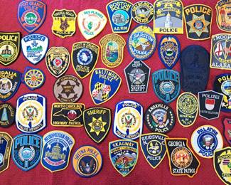 42 ASSORTED POLICE & SHERIFF UNIFORM PATCHES 1 K-9 PATCH