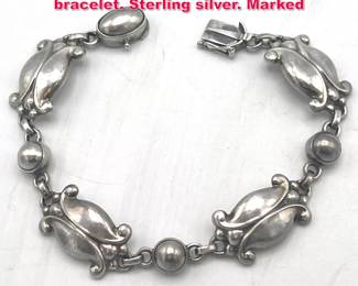 Lot 1742 GEORG JENSEN moonlight blossom bracelet. Sterling silver. Marked