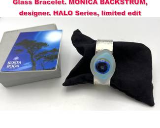 Lot 1881 KOSTA BODA Sterling Silver Art Glass Bracelet. MONICA BACKSTRUM, designer. HALO Series, limited edit