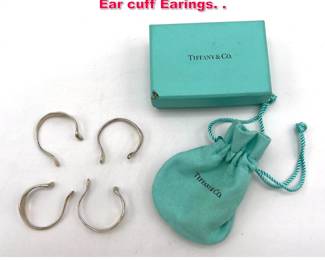 Lot 1779 Set 4 Tiffany Sterling Elsa Peretti Ear cuff Earings. . 