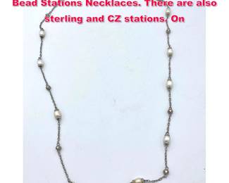 Lot 1923 2pc JUDITH RIPKA Sterling Pearl Bead Stations Necklaces. There are also sterling and CZ stations. On