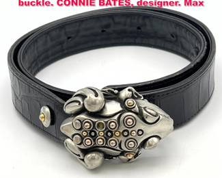 Lot 1739 FAHRENHEIT Sculptural frog belt buckle. CONNIE BATES, designer. Max 