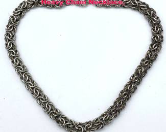 Lot 1931 JUDITH RIPKA Sterling Silver Heavy Chain Necklace.