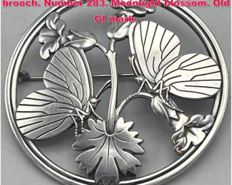 Lot 1746 GEORG JENSEN Denmark Sterling brooch. Number 283. Moonlight blossom. Old GI mark.