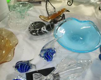 Collection of Murano glass, some labeled