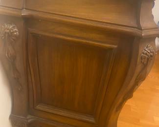 Karges French Provincial Louis XV, Hand Carved Burlwood Walnut, Brass, Chest Of Drawers, Chateau Provincial Dresser, Mid Century, 1970’s