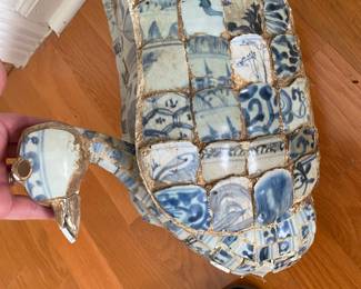 Vintage Porcelain Artwork Swan