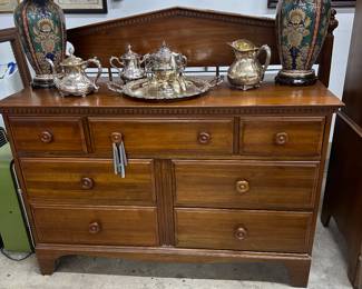 Davis cabinet company Walnut Dresser, chest and full size bed