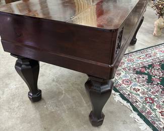 Side view, Dunham 1860’s grand piano in original condition. Rosewood, needs restoration, has some issues that are documented in the photos, the piano bench previously mentioned is not of the same period, so therefore not included.  