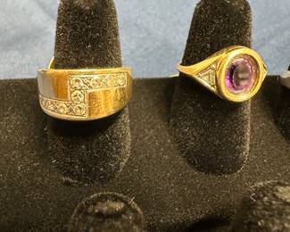 14kt man’s ring, 14 kt  amethyst ring