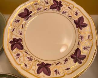 “Purple Vine” Royal Worcester Dessert Plates 