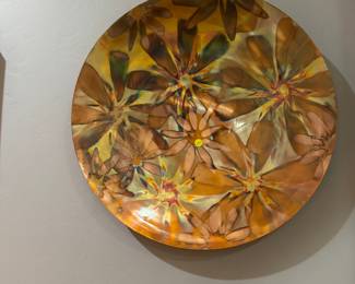 Really beautiful platter. I do believe it’s glass.