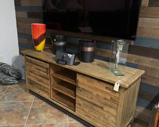 I really wonderful reclaimed wood entertainment Center, TV stand or serving piece