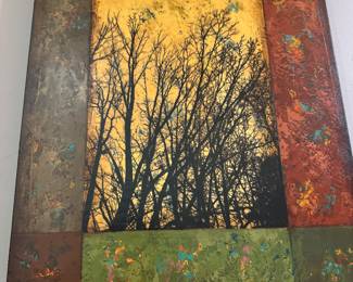 Set of three paintings