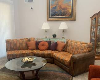 Fantastic La-Z-Boy Sectional, fabric and leather! Just a few years old!