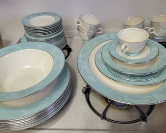 Baby blue china set