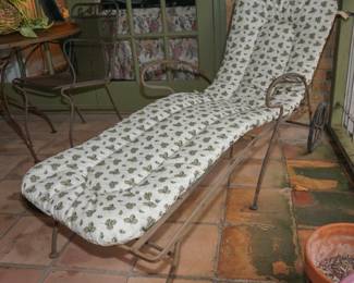 Metal chaise lounge