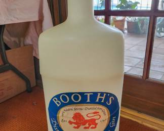Large vintage Booth's gin ice bucket - about 2 feet tall