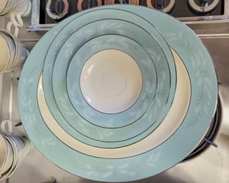 Baby blue china set