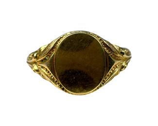 10kt Yellow Gold Dainty Signet Ring