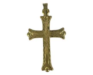 14kt Yellow Gold Cross Pendant