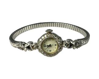 14kt White Gold Hamilton Diamond Watch