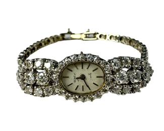 14kt White Gold Geneve Quartz Diamond Watch