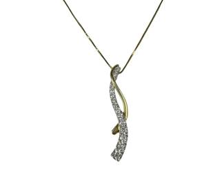14kt Two Tone Diamond Necklace