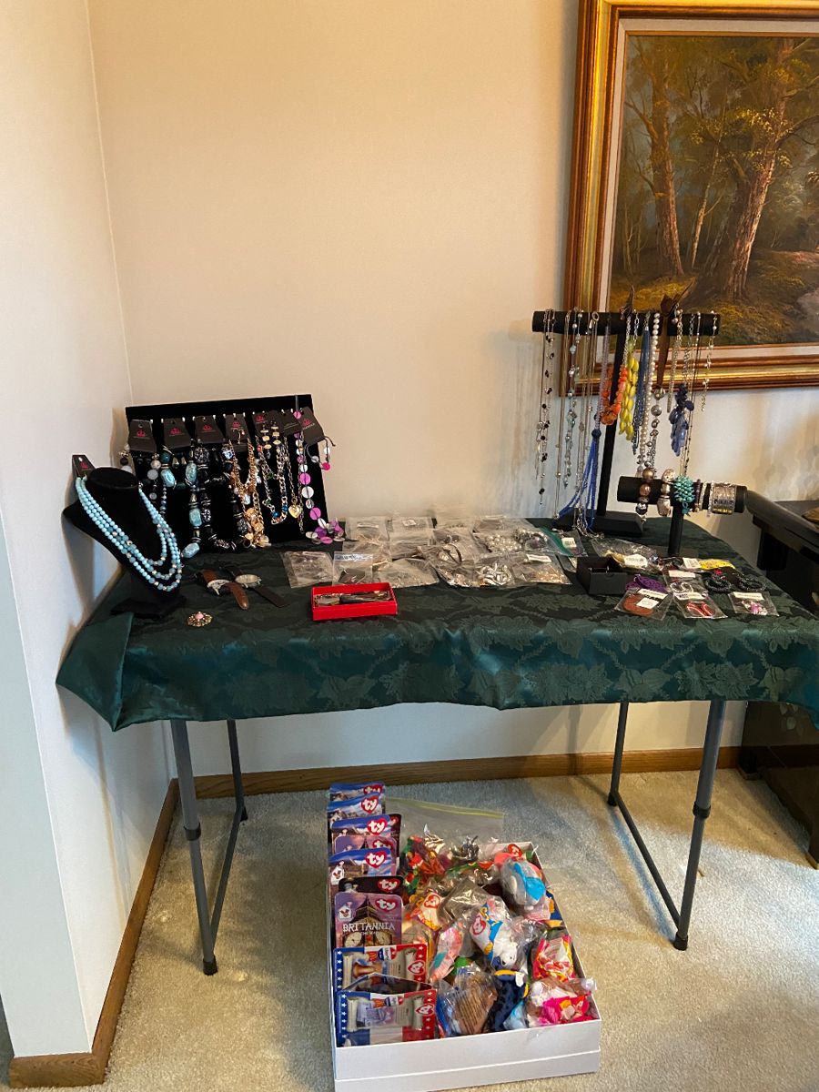 Large assortment of NEW Coach, Chico, Paparozzi and other miscellaneous jewelry.  Come holiday shop with us!