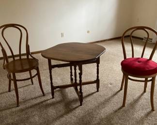 Vintage gate leg table and chairs