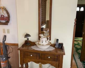 One of many entry tables - check out the tall skinny mirror that will fit almost any space!!