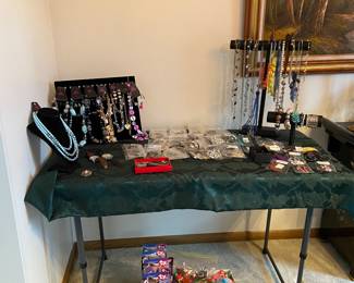 Large assortment of NEW Coach, Chico, Paparozzi and other miscellaneous jewelry.  Come holiday shop with us!