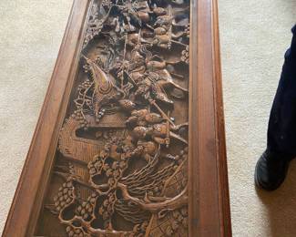 Beautiful deep carved Oriental coffee table from Thailand