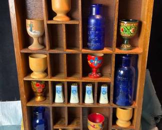 Wood Display Box With Trinkets